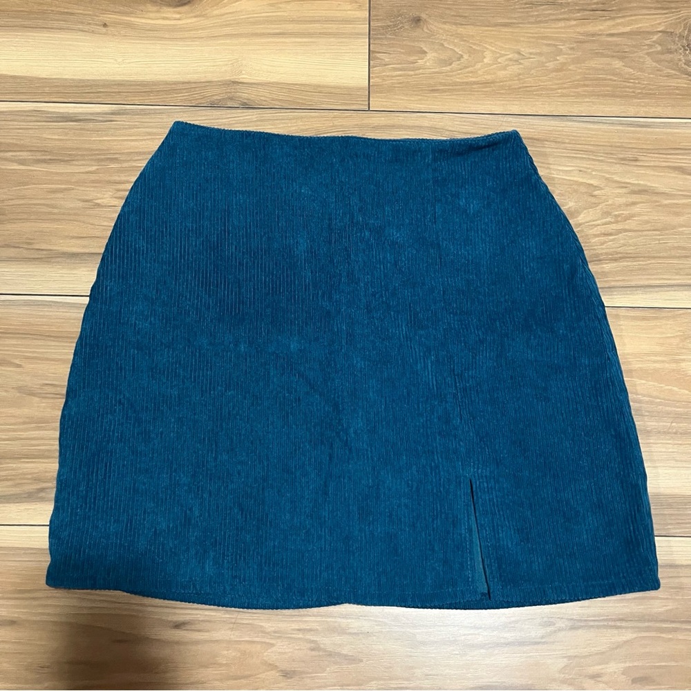 Hilary Duff Lizzie McGuire Inspired Y2K Blue Corduroy Skirt